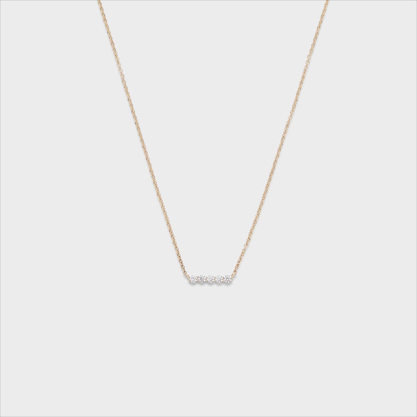 Defined Diamond Bar Necklace