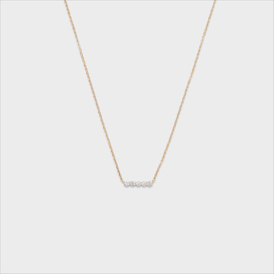 Defined Diamond Bar Necklace