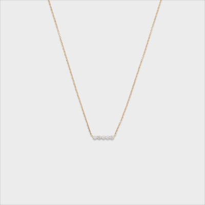 Defined Diamond Bar Necklace