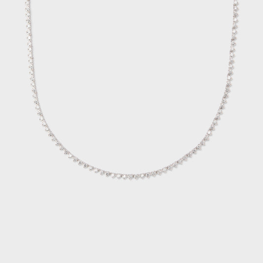 Defined Diamond Tennis Necklace