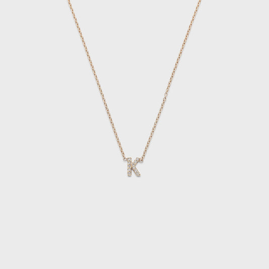 Petite Pave Initial Pendant