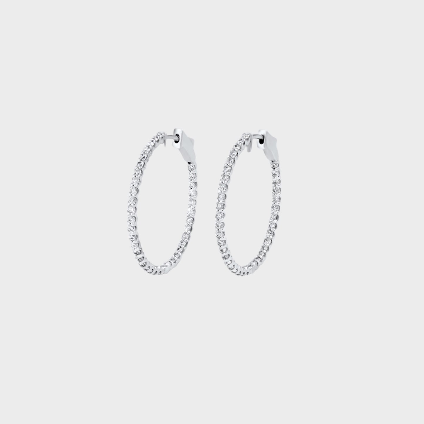 Inside Out Diamond Hoops