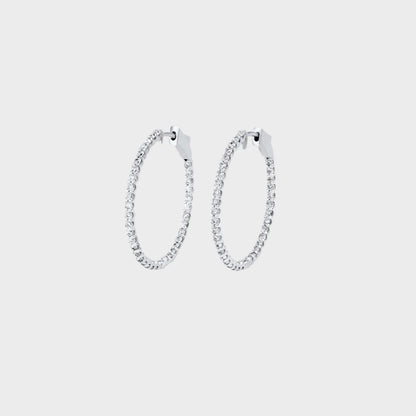 Inside Out Diamond Hoops