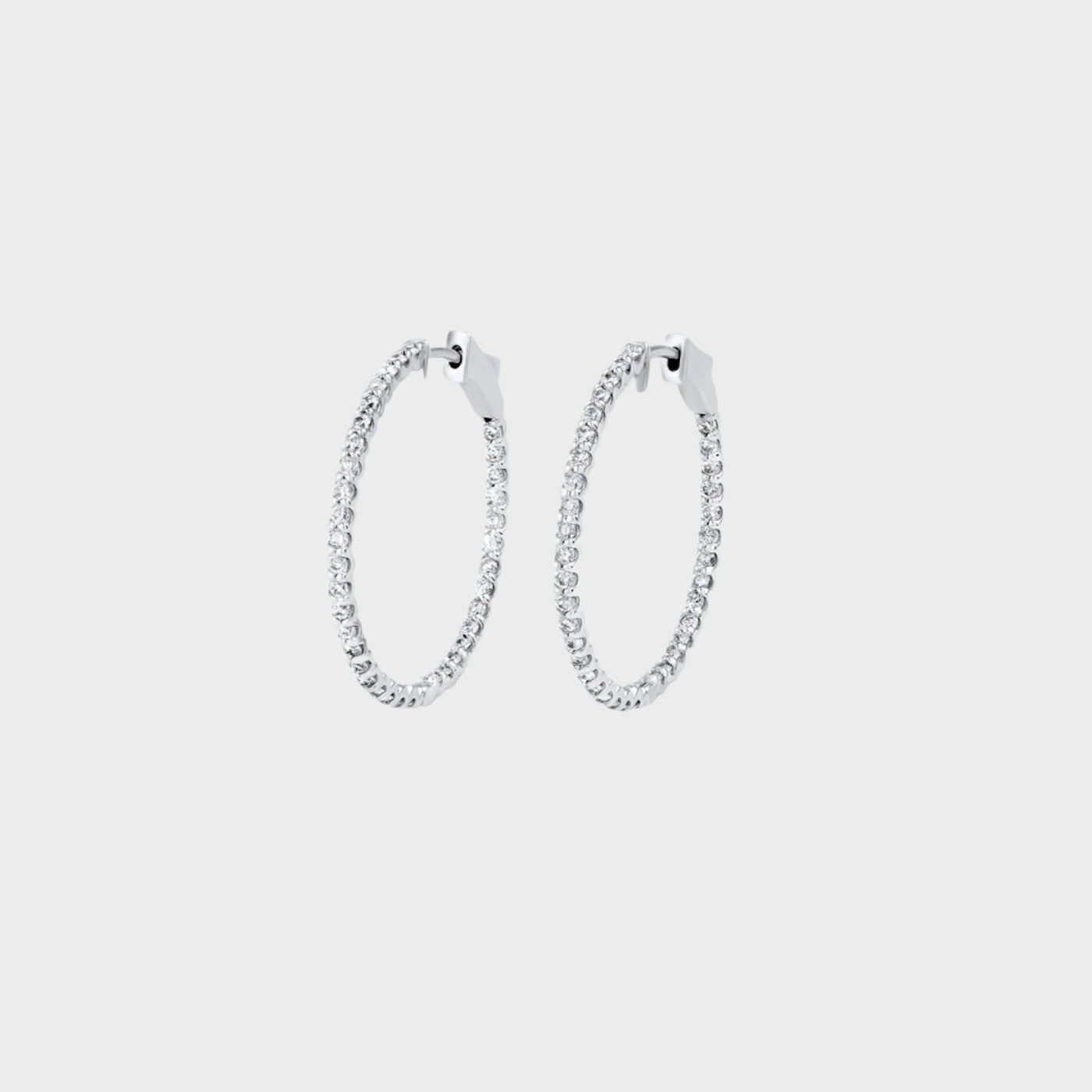 Inside Out Diamond Hoops - The Clear Cut Collection