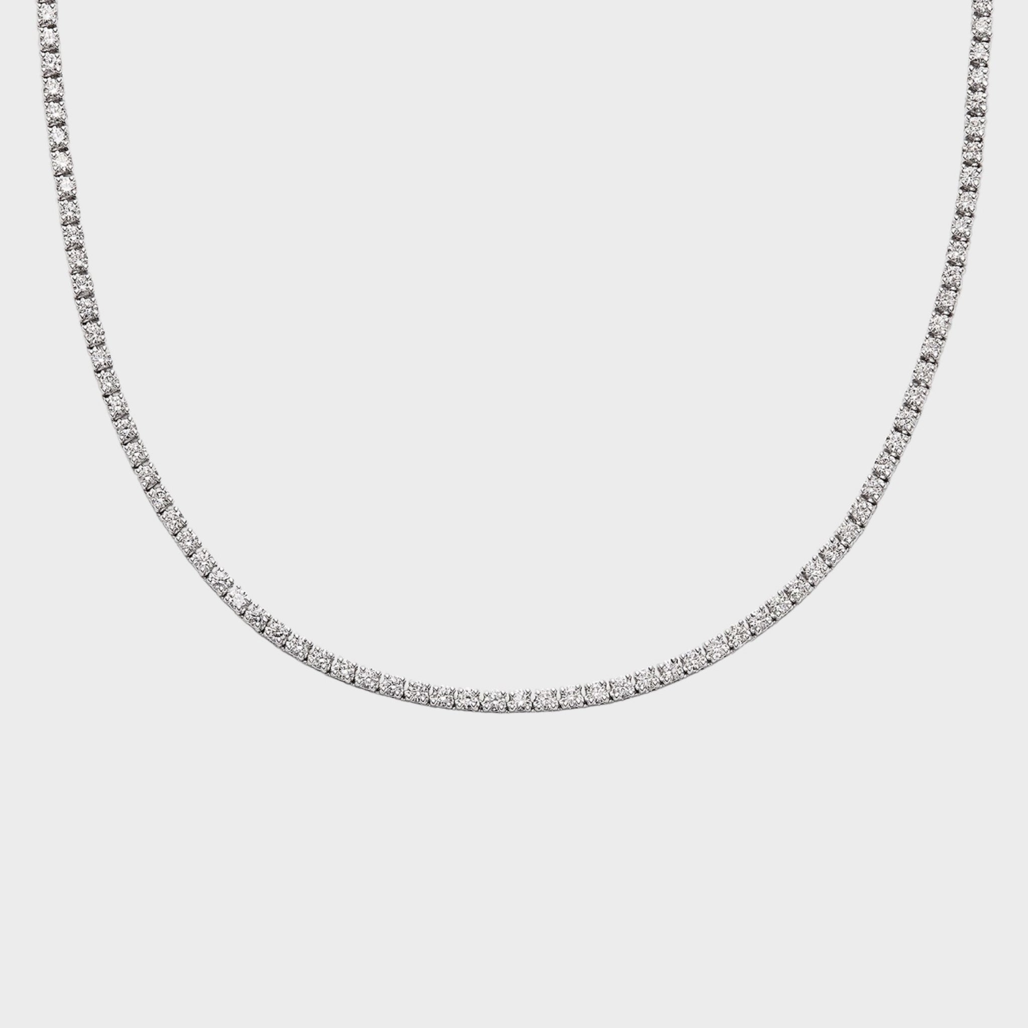 Diamond Tennis Necklace - The Clear Cut Collection 14K White / 0.03ct